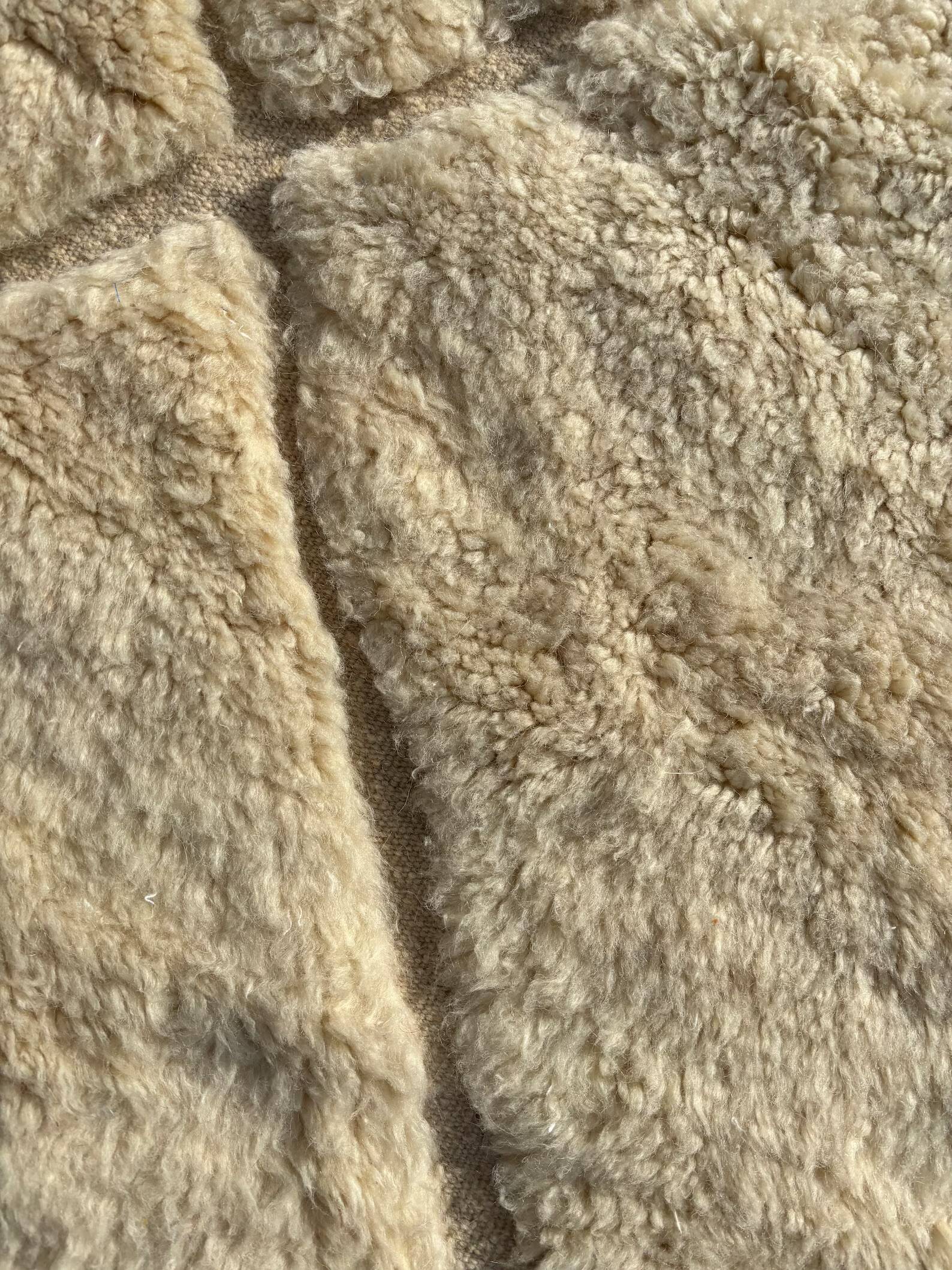 Large white Moroccan Berber rug