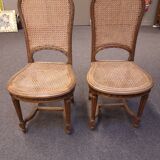 Lot of 2 canne chairs