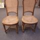 Lot de 2 chaises cannées