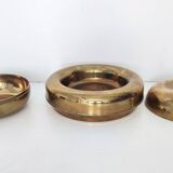 Paire de Cendriers / Vide-Poche et Boîte de Rangement en Laiton Plaqué Argent par Casa Padrino