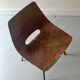 Barrel chair wood & metal by Pierre Guariche for Steiner Paris 1950