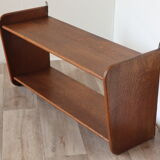 Vintage solid oak wall shelf, 1950