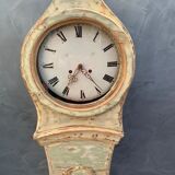 Antique mora clock long case, mint colour wood case 1800s