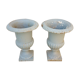 Pair of old Medici vase in cast iron, early XXth, H: 43.5cm