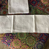 3 cotton napkins with monogram