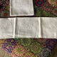 3 serviettes de table en coton avec monogramme
