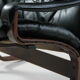 Vintage leather Siesta armchair with armrests by Ingmar Relling, Norway 1970