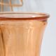 Large glass vase, apricot, French vintage, authentic