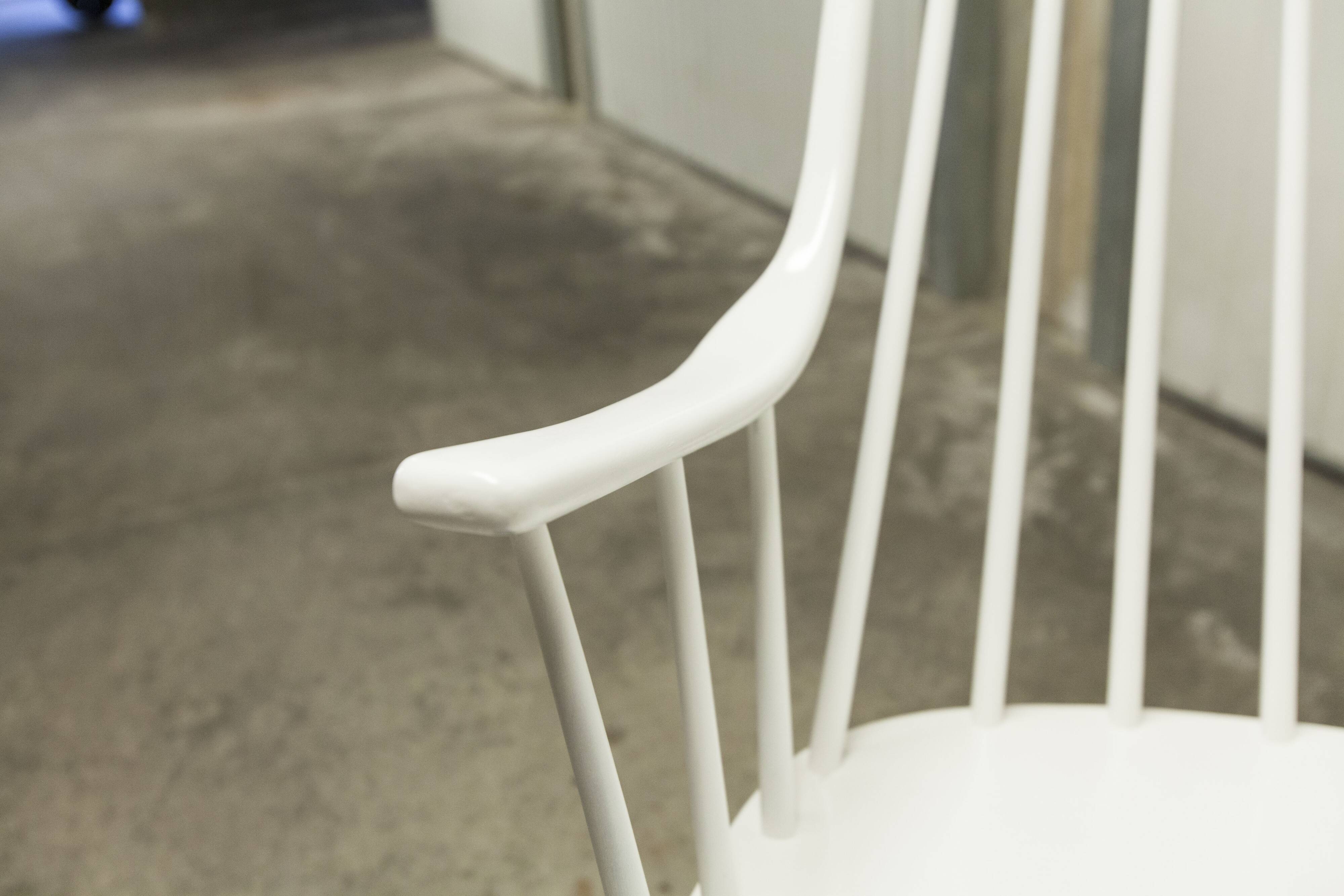 Grandessa rocking chair in white beech by Lena Larsson 1960 for Nesto
