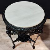 Pair of cast iron pedestal tables XIXth