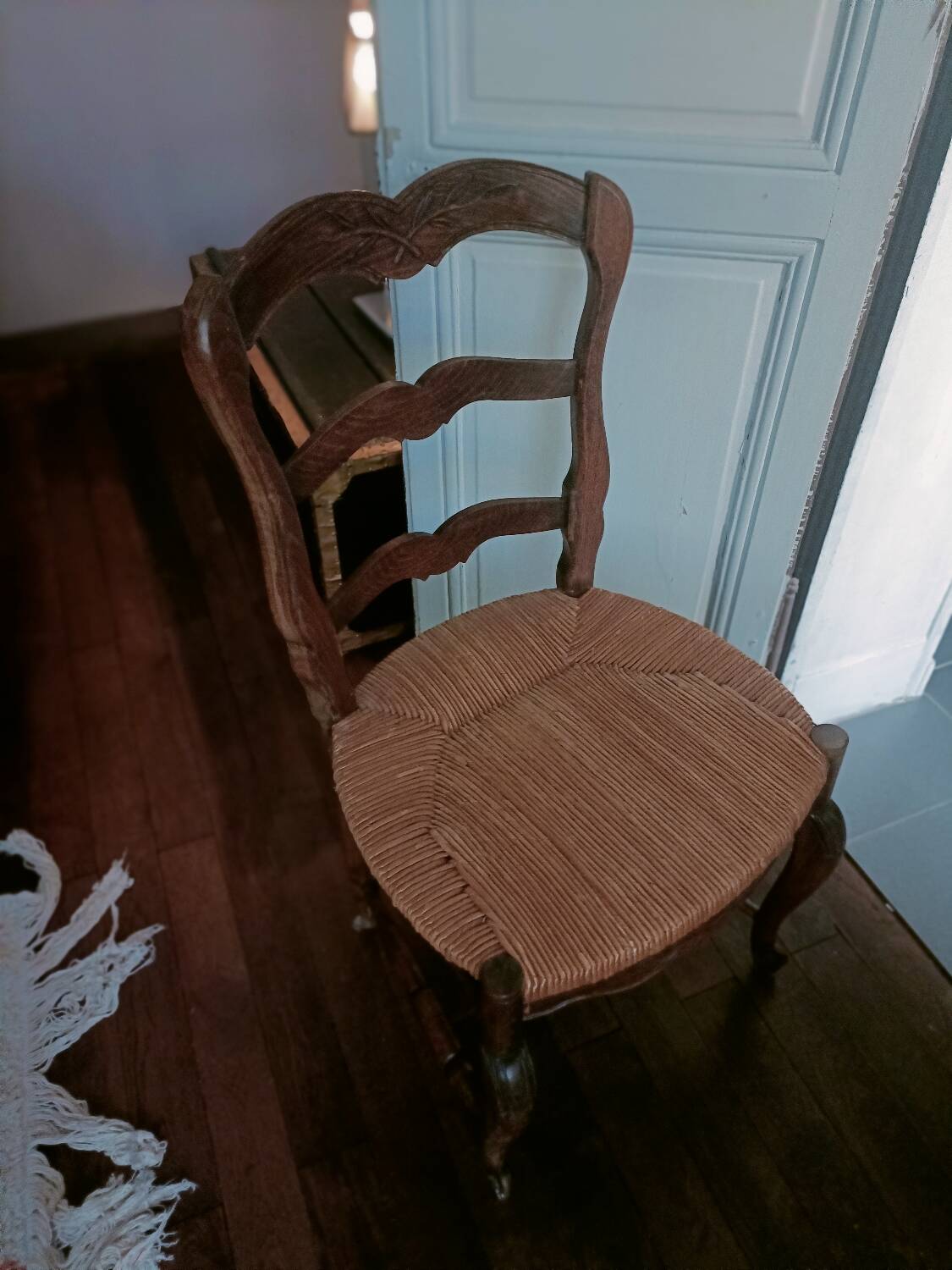 Rustic straw chair
