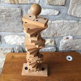 Set of vintage dominoes in solid wood