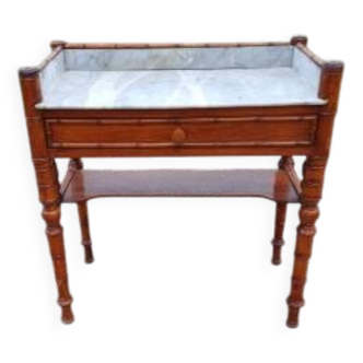 Table de toilette marbre et pitchpin