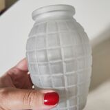 Moulded pressed glass vase