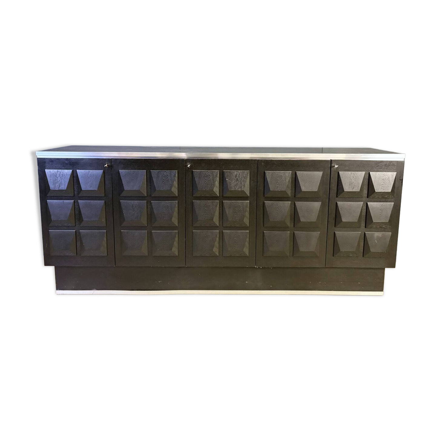 Vintage brutalist credenza, 1970s