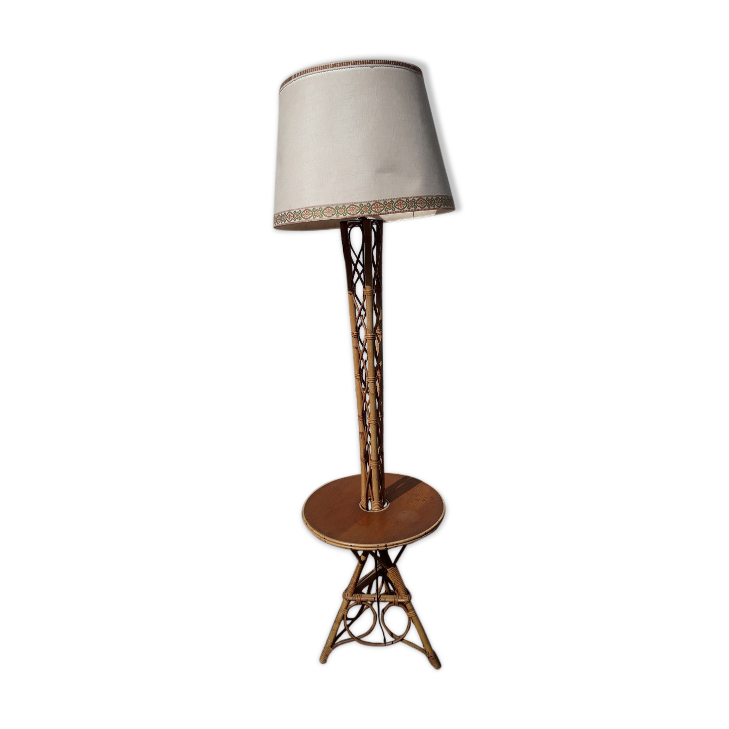 Floor lamp 60s design rattan