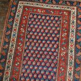 Old Caucasian carpet Gendje handmade 88cm x 177cm 1880s