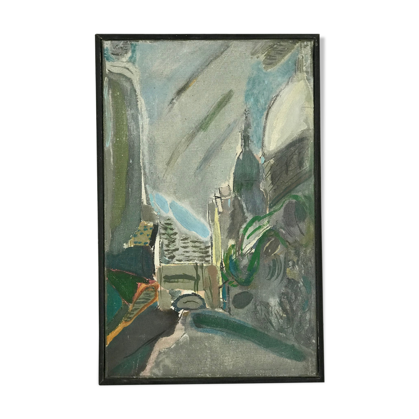 Ancient painting on canvas