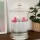 Candy box, pharmacy pot, pot with vintage glass lid Diameter 22.5 cm