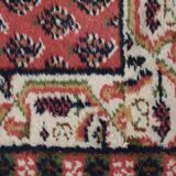 Tapis vintage fait main Indo-Seraband en laine rouge (62cm x 90cm)