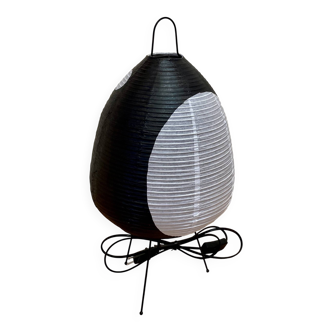 Black lamp "Paper and metal design".