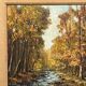 R. Delhaye. "Autumn forest landscape." Oil on canvas.
