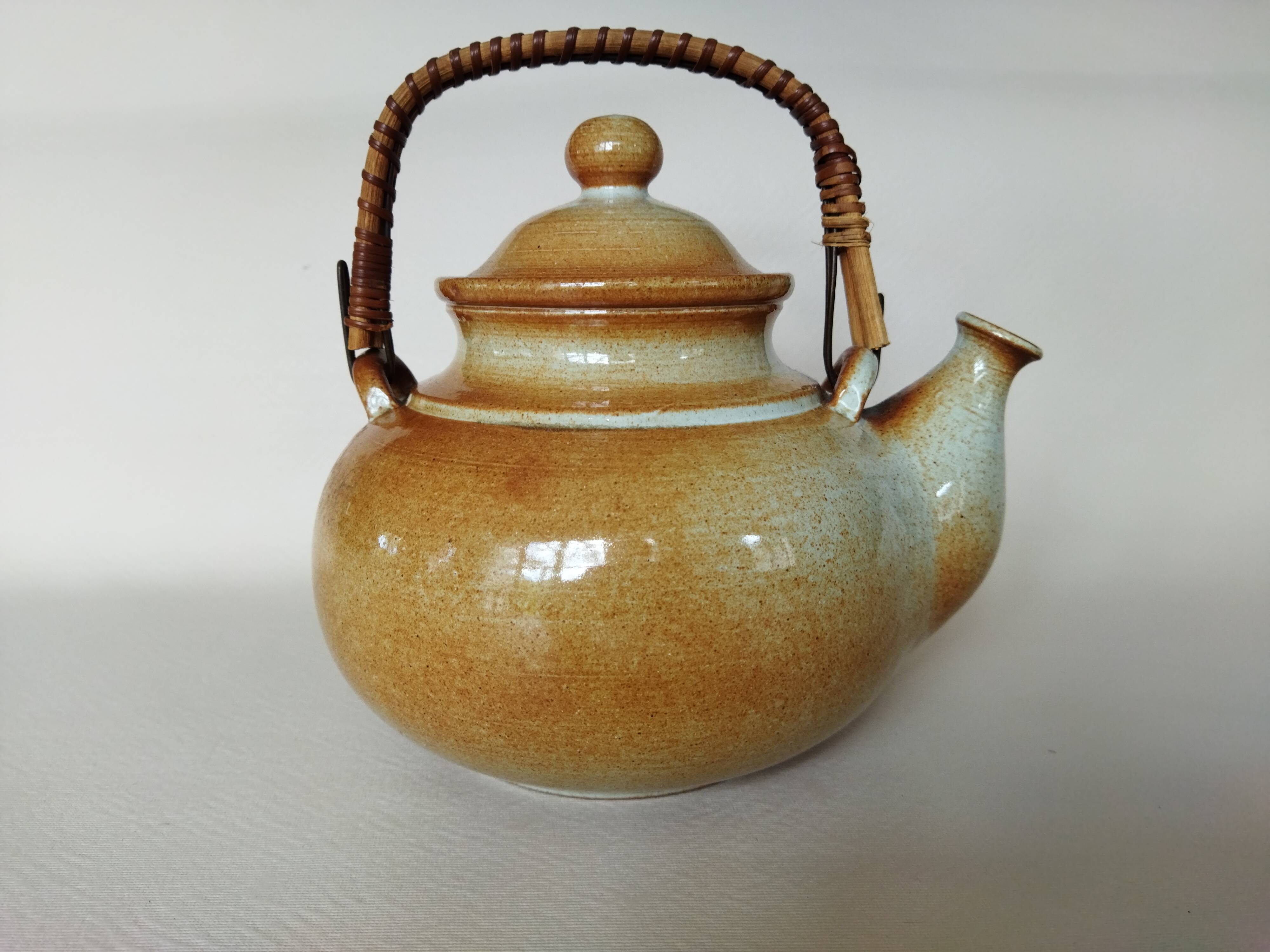 Montgolfier stoneware teapot 1960s