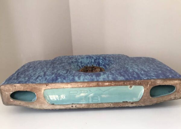 Garniture de cheminée bleue Odyv 1940 Art Déco