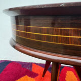 1950s half-moon tripod bedside table