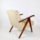 Fauteuil Vintage Boucle Beige Style Var B310, 1970