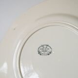 Set of 6 flat plates in Terre de Fer Salins, "Guirlandes" model
