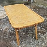 1970s rattan dining table