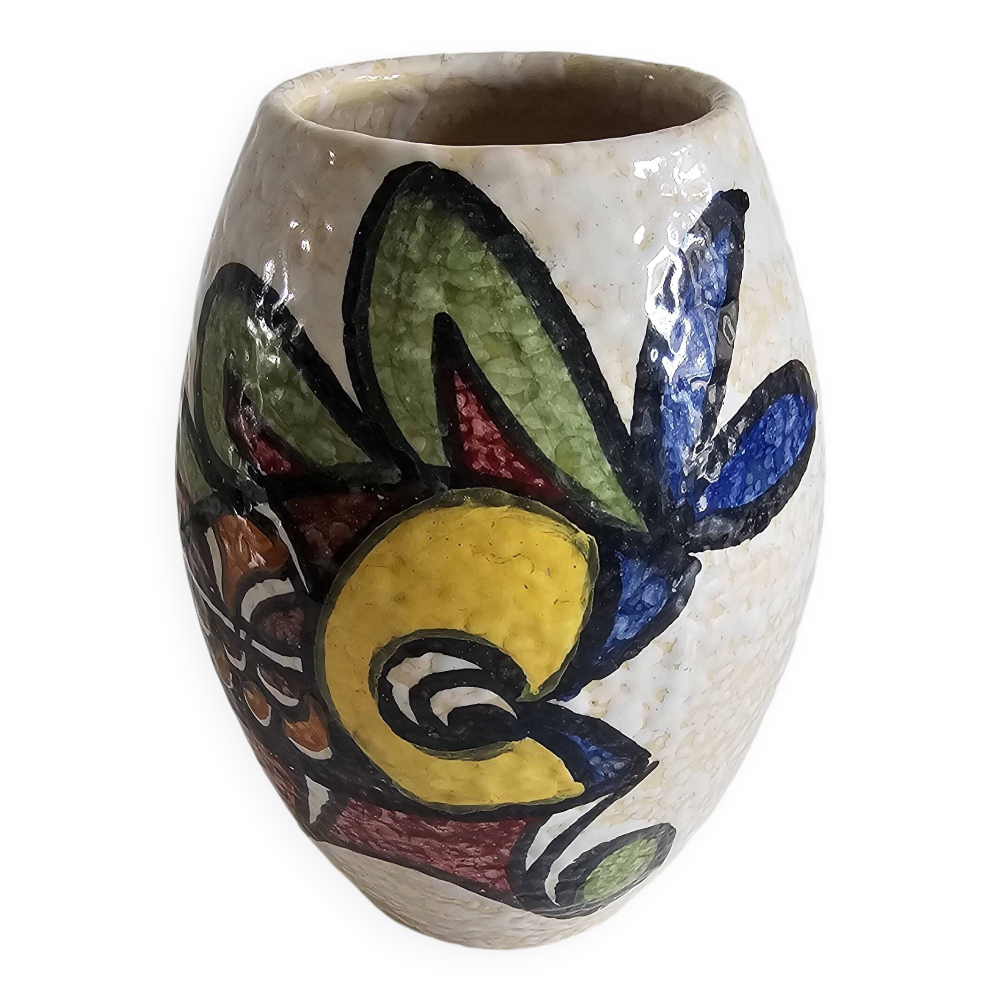 Ceramic vase with geometric pattern (Pablo Sanguino)