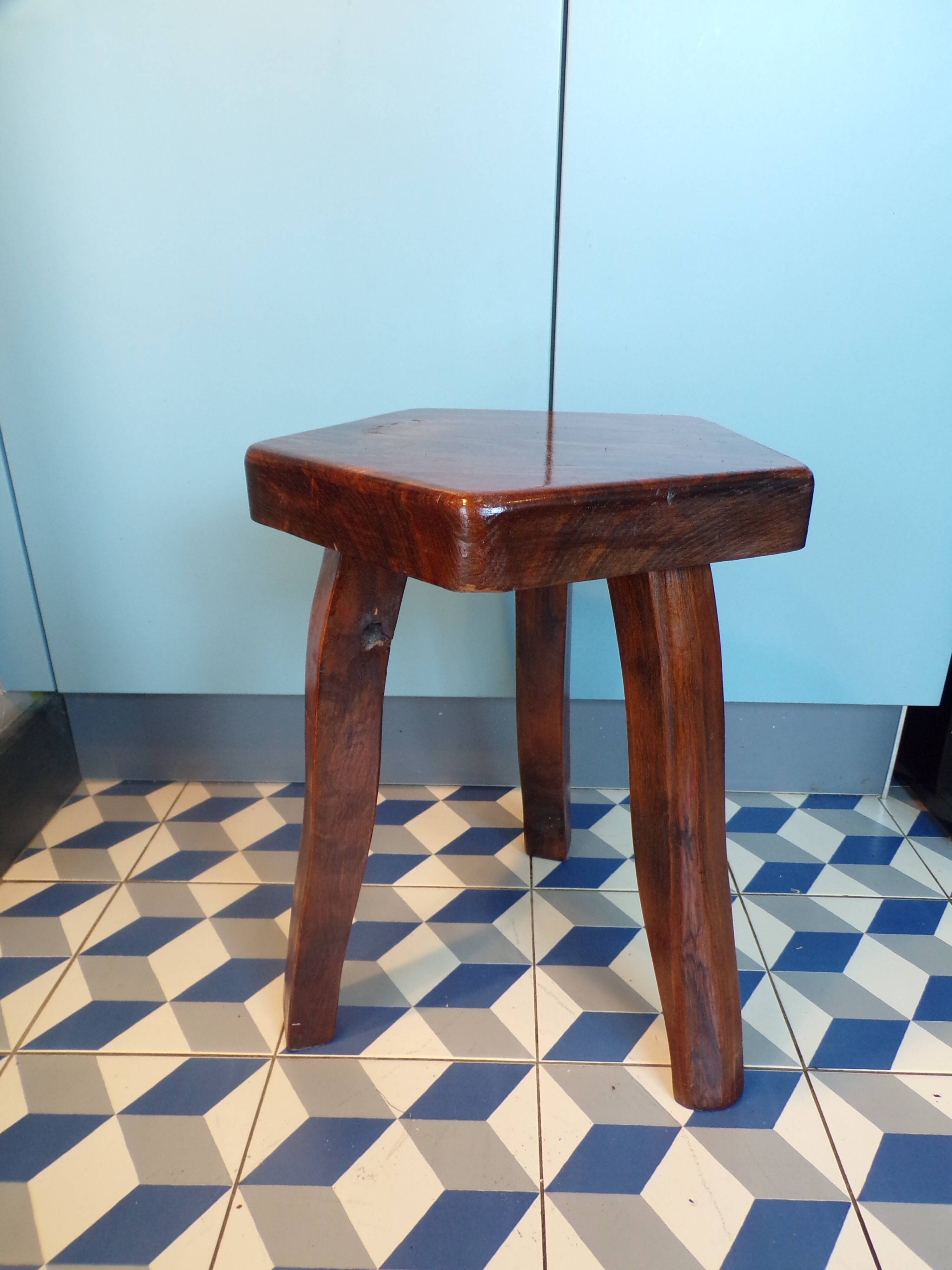 Brutalist tripod stool