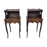 Pair of bedside in old oak