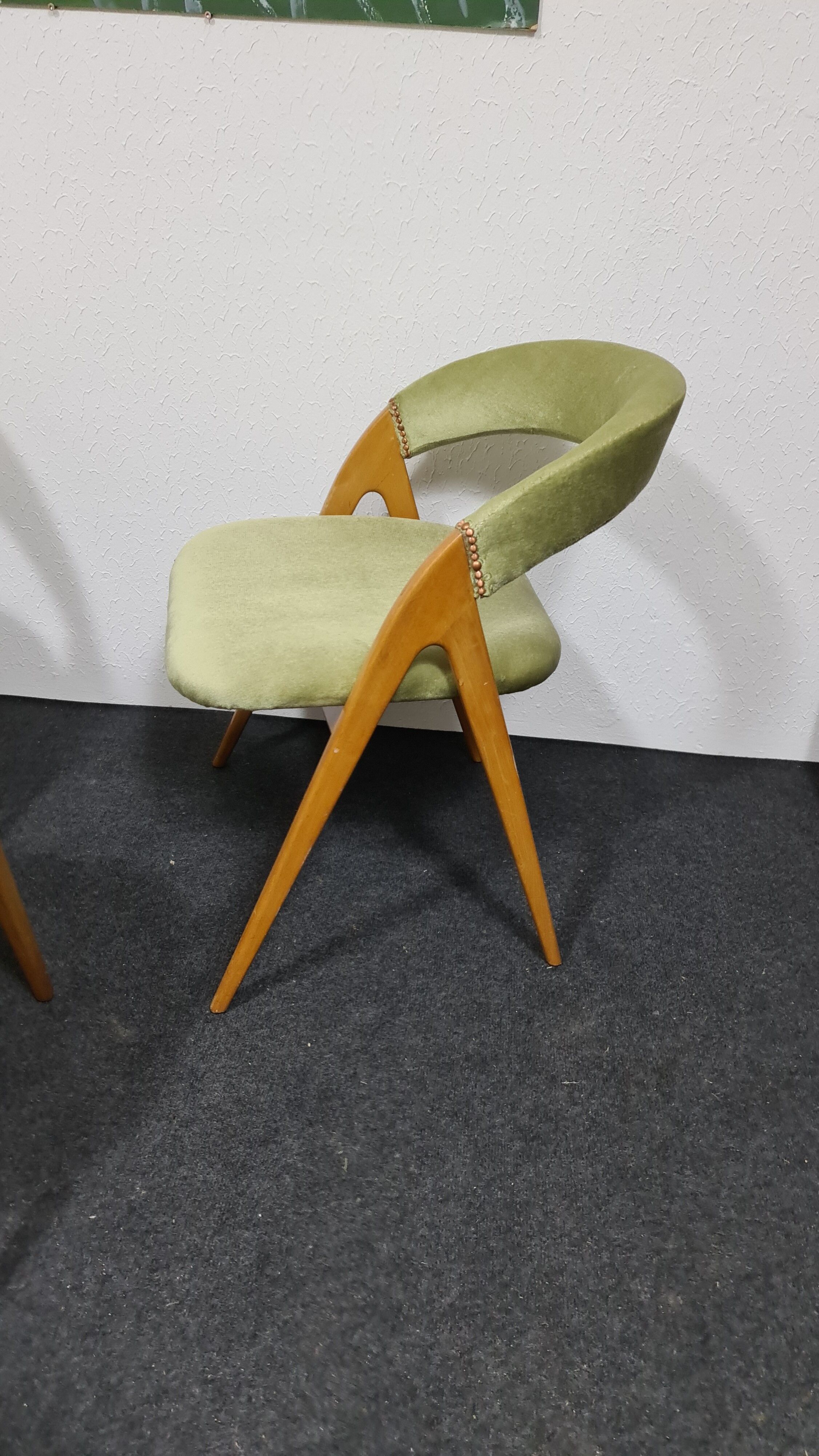 Set of 5 vintage WK mobel dining chairs