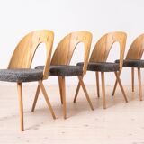Dining Table with Set of 4 Dining Chairs by Antonin Šuman, Fully Restored