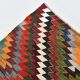 Tapis kilim géométrique multicolore – Explosion de motifs et de caractère