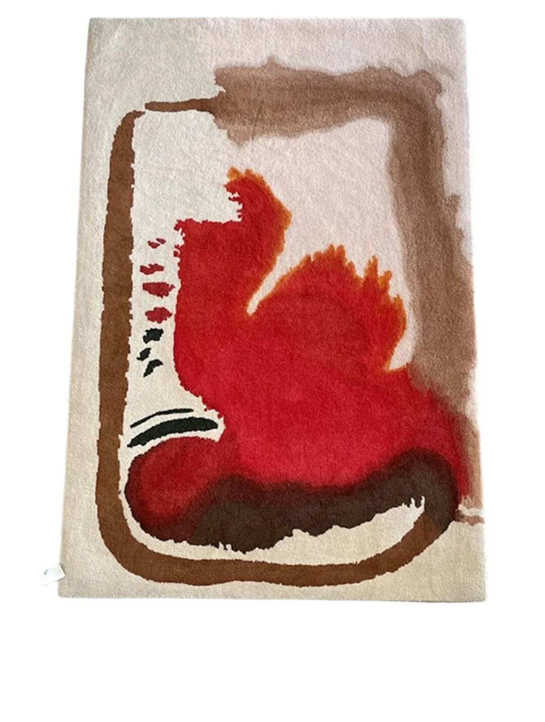 Tapis en laine tufté main Tisca Forster – France des années 1980