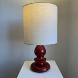 Vintage Modernist Handmade Red Fat Lava Ceramic German Pendant Lamp