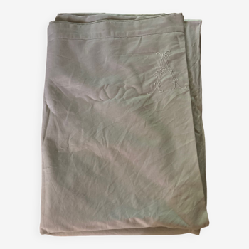 Linen sheet and white cotton