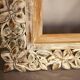 Carved wooden frame. carved wooden frame with floral motifs.
