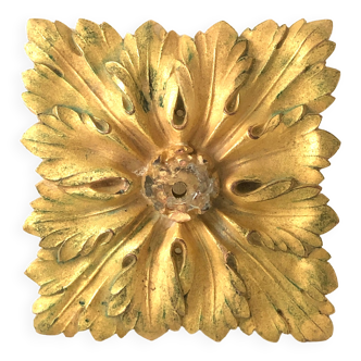 Old decoration gilded brass