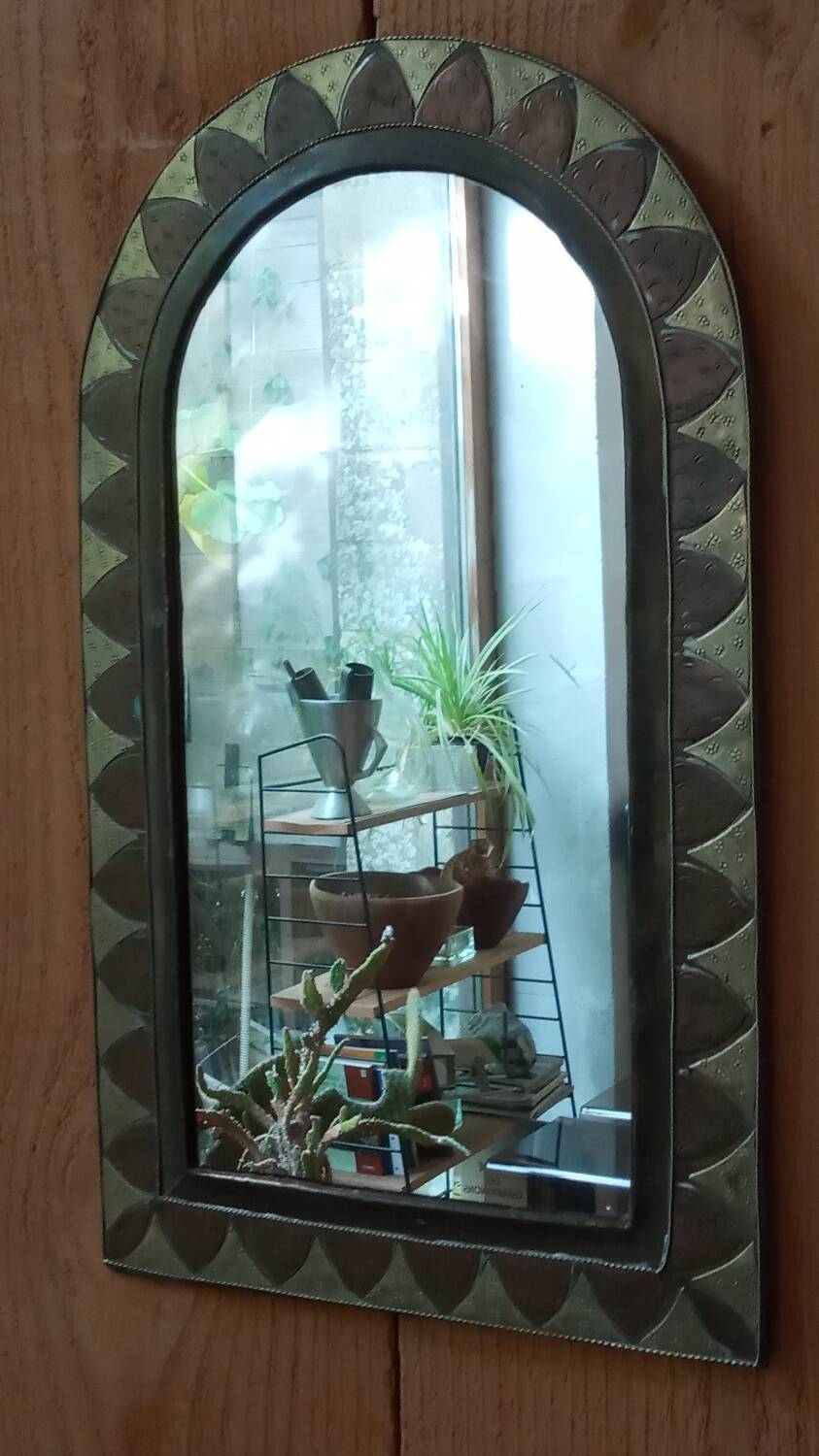 Moroccan copper and brass mirror from the 70s/80s