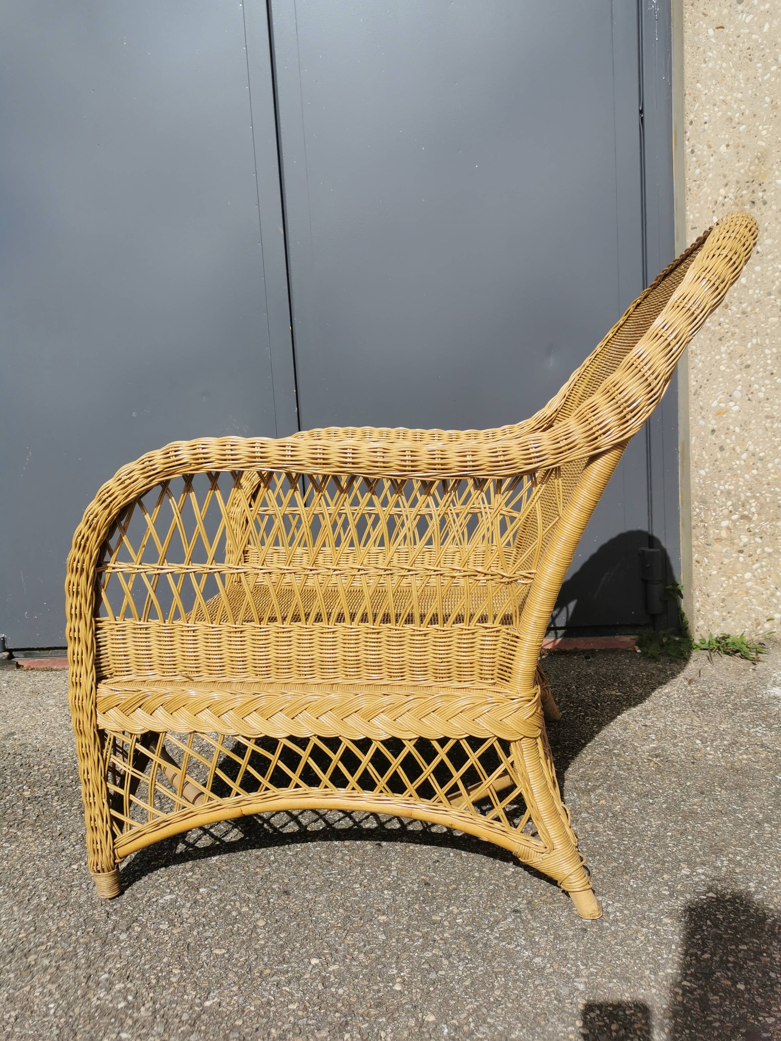Complete rattan lounge from the 1950s