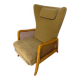 Vintage wingback recliner in Scandinavian design from the 1960s.