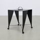 Side table on wheels Harlequin Errebi Italy, 1980s Memphis style