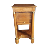 Empire period bedside table in solid walnut