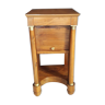 Empire period bedside table in solid walnut