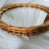 Vintage rattan mirror